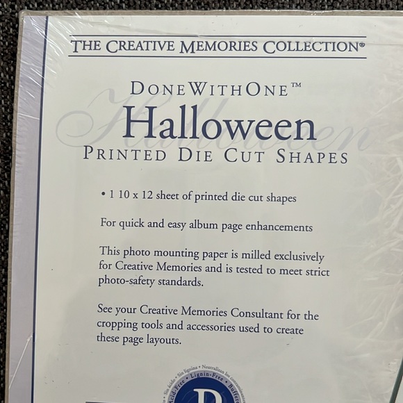 Creative Memories Done in One Lot 1 Holiday and 1 Halloween Die Cut Shapes NWT - Picture 15 of 15
